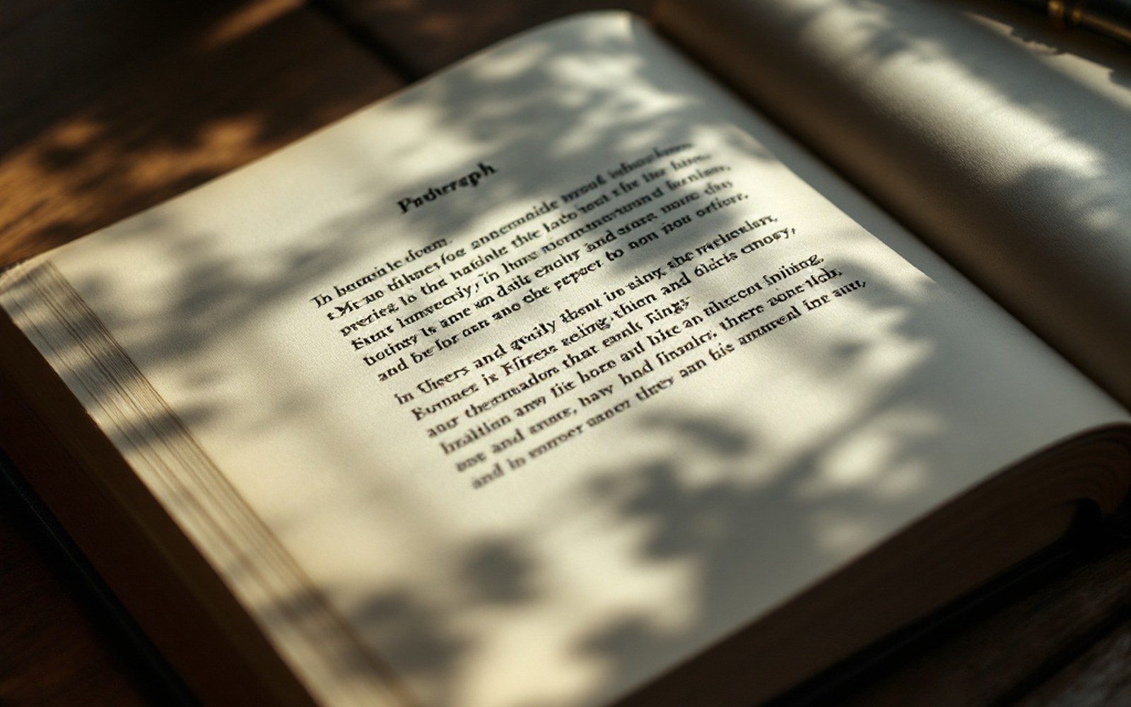 A single printed page carrying one short paragraph in the middle of an otherwise empty leaf, book open flat